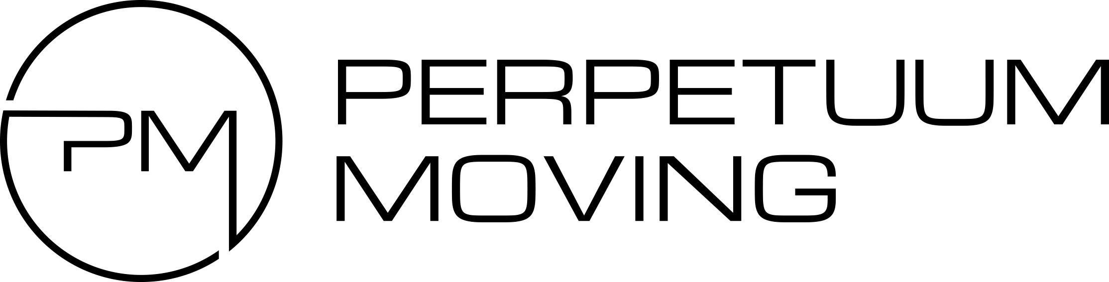 Perpetuum Moving - Our Logo in dark style design by AASCO Marketing